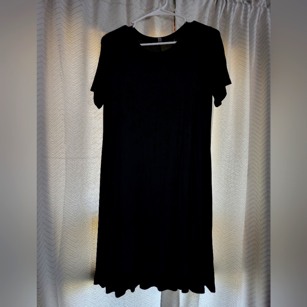 Short sleeve Elegant Black Dress